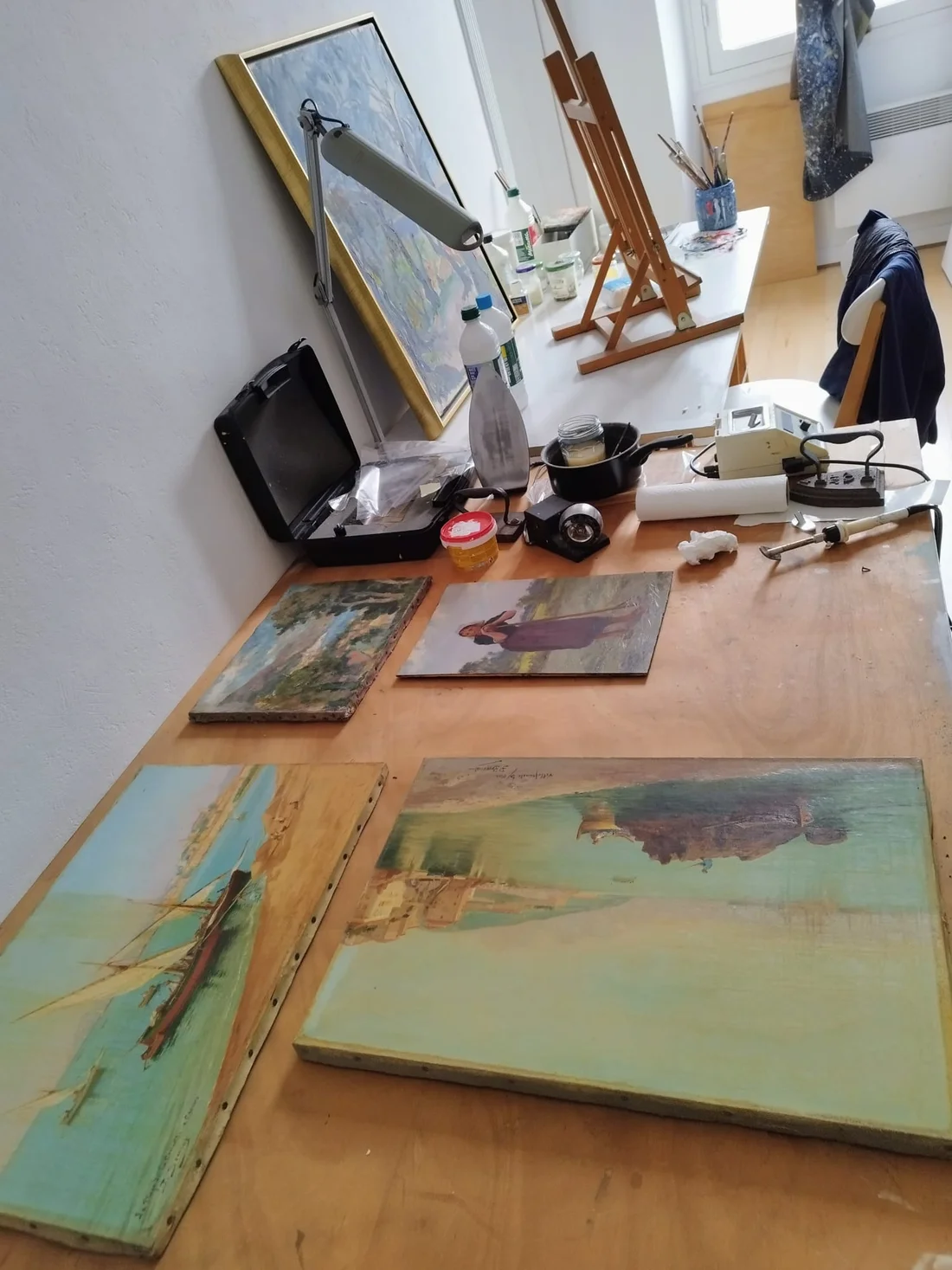 Prise de vues et documentation photographique pour un dossier de restauration de tableau.